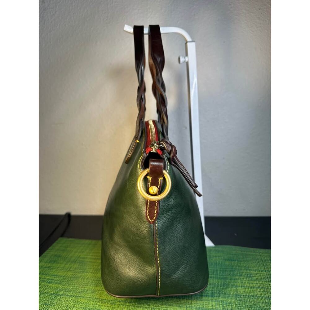 Dooney & Bourke Florentine Leather Heidi Satchel (Ivy Green) - Picture 3 of 9
